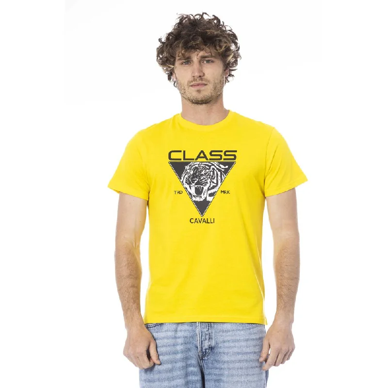 Men's Shirts with Button-Down CollarsCavalli Class  Cotton Men's T-Shirt
