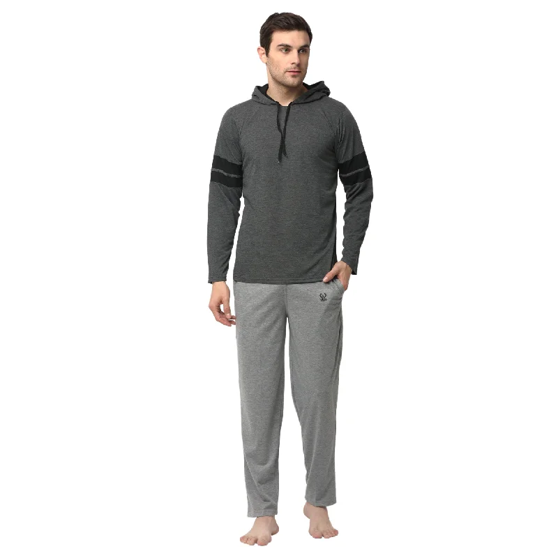Mack Jonney Grey Silver Night Suit For Men's