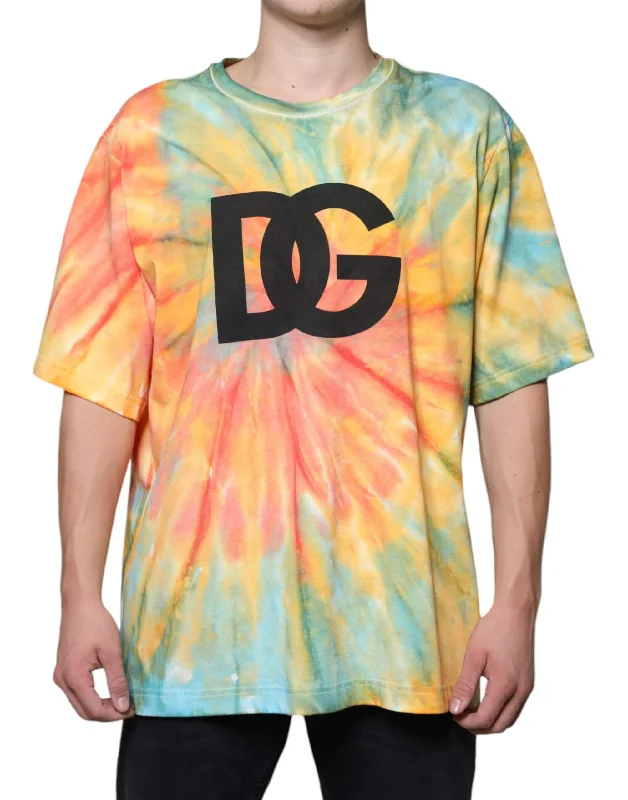 Men's Shirts with Antimicrobial TreatmentDolce & Gabbana multi Tie-Dye Logo Cotton Men's T-shirt Men's Shirts with Antimicrobial TreatmentDolce & Gabbana multi Tie-Dye Logo Cotton Men's T-shirt