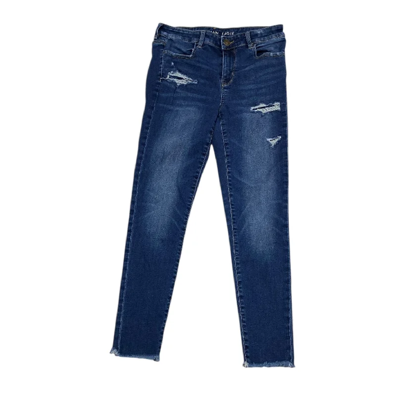 Elegant Straight-Leg Men's JeansJeans Jeggings By American Eagle In Blue Denim, Size: 8