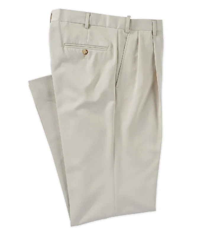 Men's Drawstring Pants for AdjustabilityWestport 1989 Pleated Wrinkle-Free Microfiber Pants