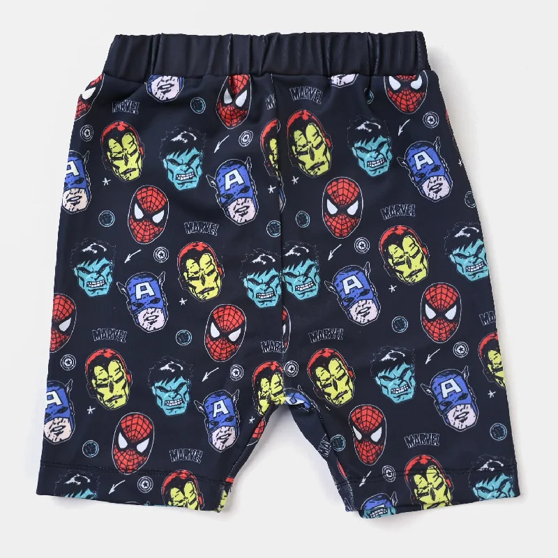 Men's Dress Pants for Special OccasionsBoys Nylon Swim Short Printed-BLACK