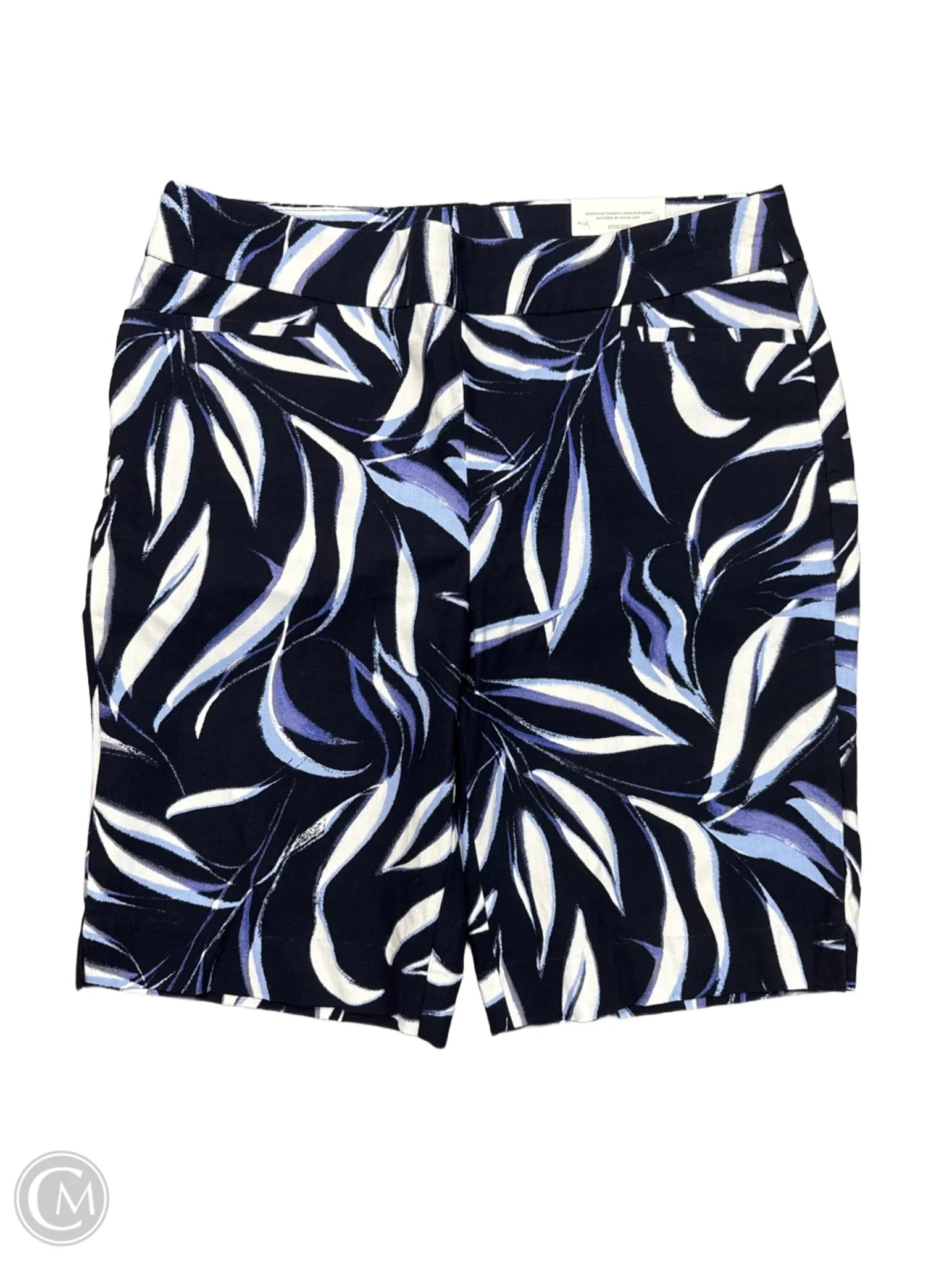 Men's Pants with Faux Leather PatchesShorts By Chicos In Blue, Size: L