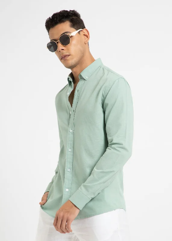 Men's Affordable Shirts for Budget-Friendly StyleMint Leaf Cotton Linen Shirt