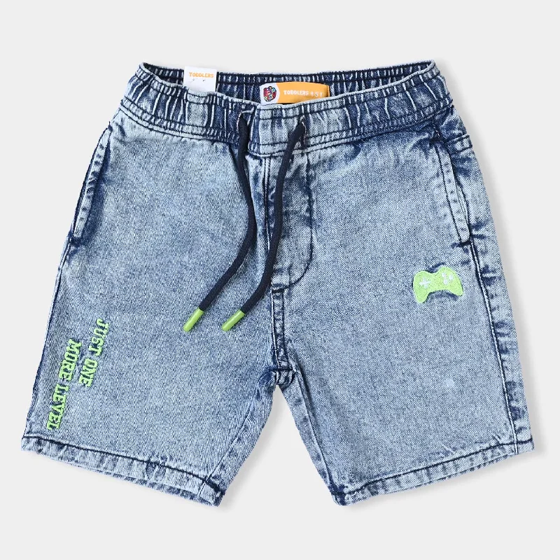Men's Pants with Belt LoopsBoys Denim rigid Short One More level-R. Blue