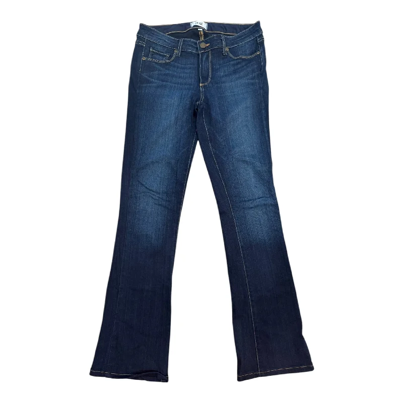 Leather Patch Men's JeansJeans Boot Cut By Paige In Blue Denim, Size: 10