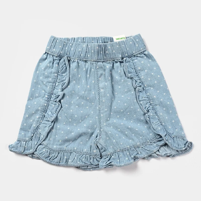 Men's Straight-Leg Jeans for a Classic FitInfant Girls Denim rigid Short Polka Dot-Ice Blue