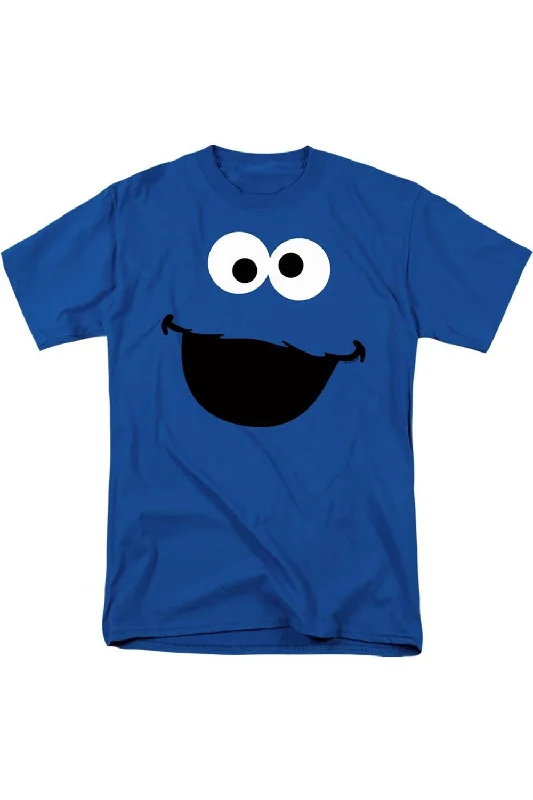 Men's Shirts with Velcro ClosuresSesame Street Cookie Monster Face Short Sleeve Adult Tee / T-Shirt Men's Shirts with Velcro ClosuresSesame Street Cookie Monster Face Short Sleeve Adult Tee / T-Shirt
