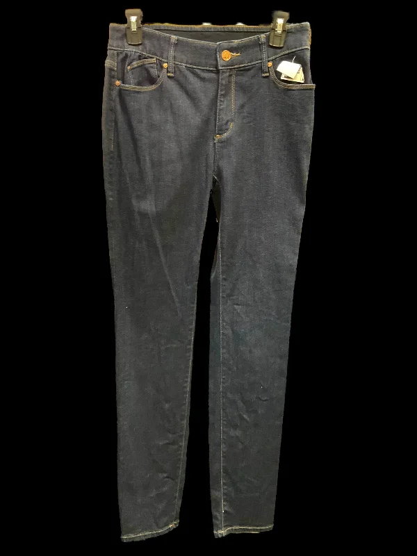 Men's Jeans with Fashionable RipsJeans Skinny By Chicos In Blue Denim, Size: 00
