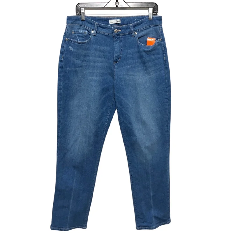 High-Waisted Men's JeansJeans Straight By Loft In Blue, Size:10