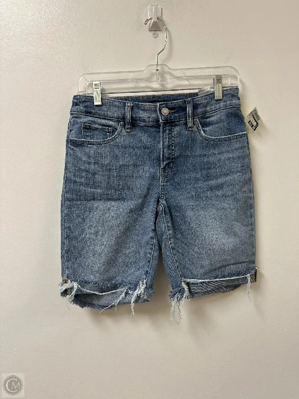 Men's Patterned Pants with PlaidsShorts By Chicos In Blue Denim, Size: 0