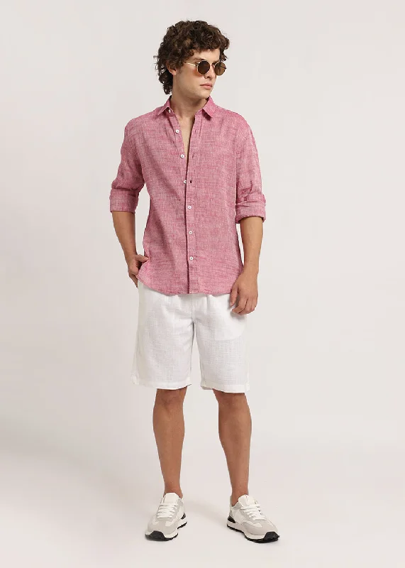 Men's Vintage T-Shirts for a Retro VibeCoral Pink Linen Shirt
