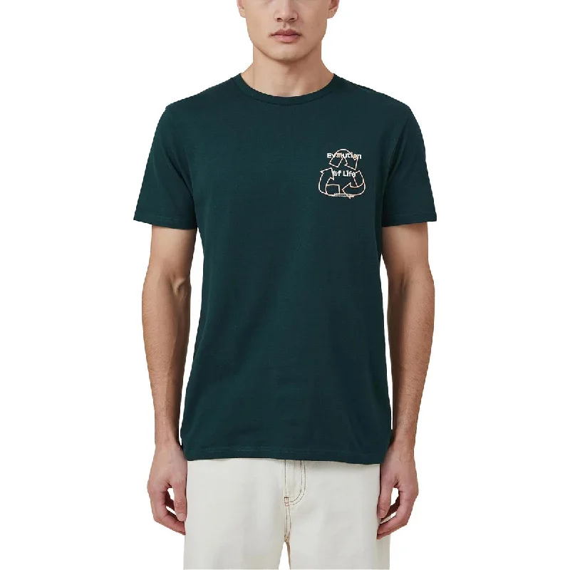 Men's Shirts with Spread CollarsMens Cotton Short Sleeve Graphic T-Shirt