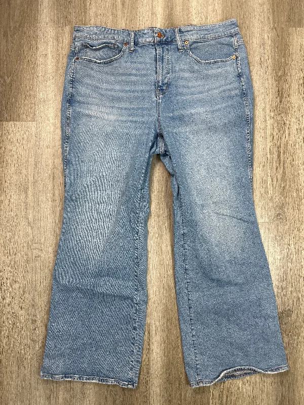 High-Waisted Men's JeansJeans Wide Leg By Madewell In Blue Denim, Size: 20