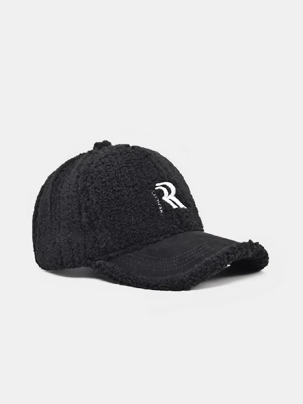 Novelty Baseball CapsLetter R Embroidery Plush Baseball Cap