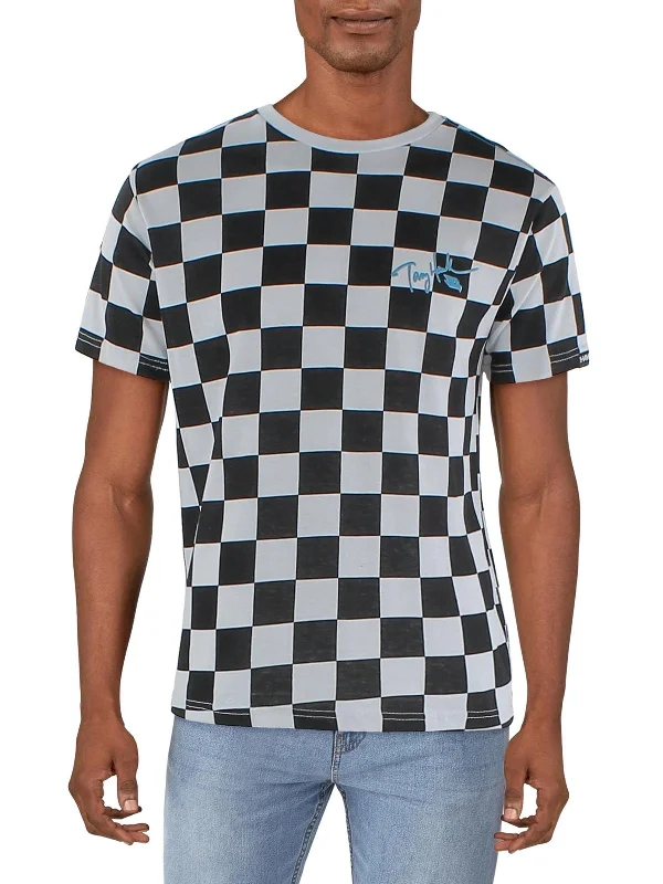 Men's Shirts with Lace-Up HemlinesMens Logo Short Sleeve T-Shirt