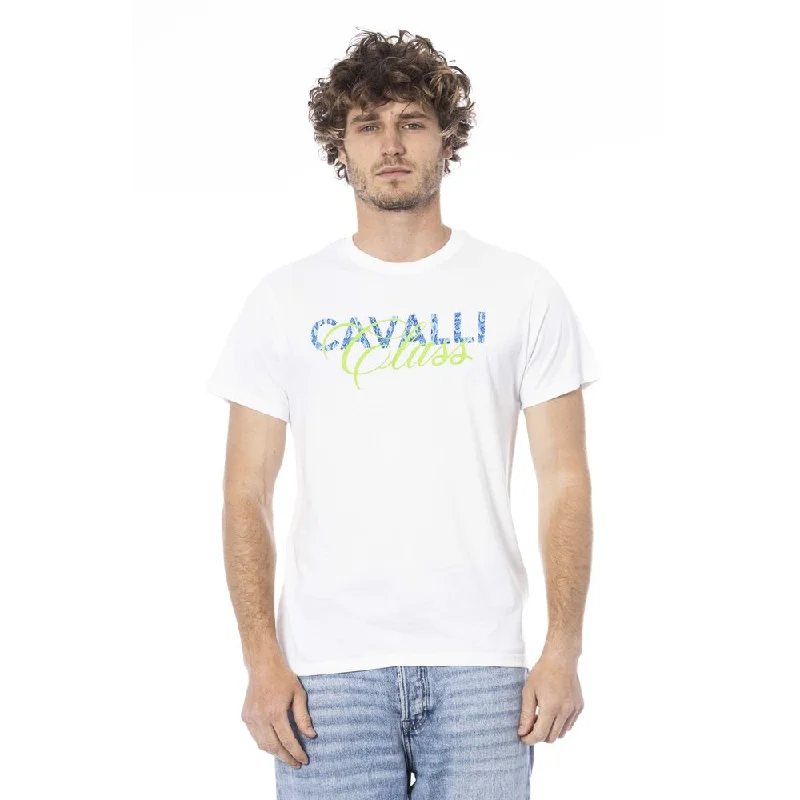 Men's Shirts with Scoop NecksCavalli Class  Cotton Men's T-Shirt