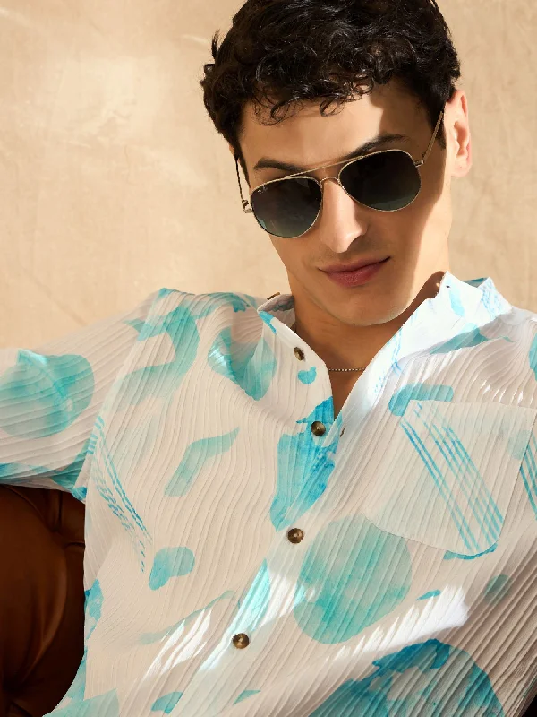 Men's Pattern-Clashing Shirts for Bold FashionDENNISON Mandarin Collar Casual Shirt