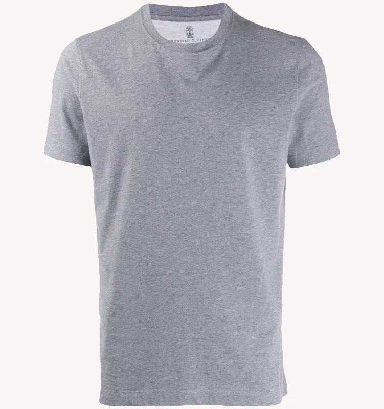 Men's Shirts with Surplice HemlinesBrunello Cucinelli T-Shirt in Grey
