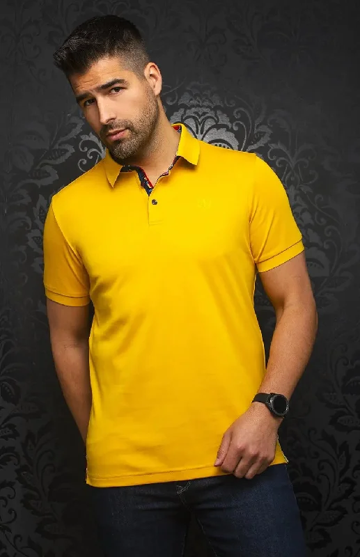 Men's Shirts with Elastic WaistbandsAU NOIR | Polo | Eagle Yellow