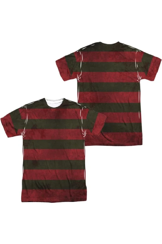Men's Shirts with Convertible CollarsNightmare On Elm Street Freddy Sweater (Front/Back Print) Short Sleeve Adult Poly Crew Tee / T-Shirt Men's Shirts with Convertible CollarsNightmare On Elm Street Freddy Sweater (Front/Back Print) Short Sleeve Adult Poly Crew Tee / T-Shirt