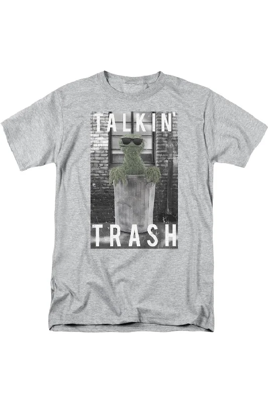 Men's Shirts with Striped PatternsSesame Street Talkin Trash Short Sleeve Adult Tee / T-Shirt Men's Shirts with Striped PatternsSesame Street Talkin Trash Short Sleeve Adult Tee / T-Shirt