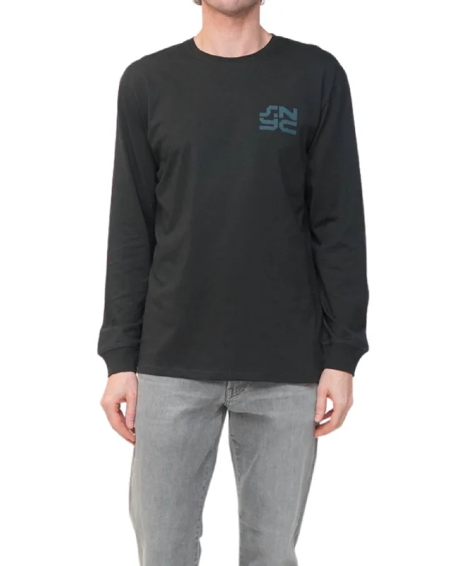 Men's Shirts with Ruffled HemlinesBright Lights Standard Tee In Black