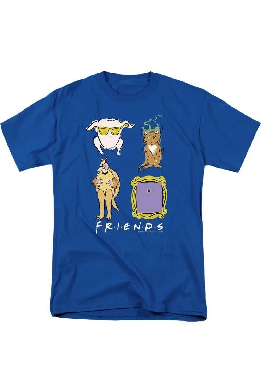 Men's Shirts with Checkered PatternsFriends Sybmols Short Sleeve Adult Tee / T-Shirt Men's Shirts with Checkered PatternsFriends Sybmols Short Sleeve Adult Tee / T-Shirt