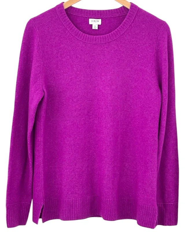Bright Winter Vivid Orchid Wool Blend Crewneck Sweater