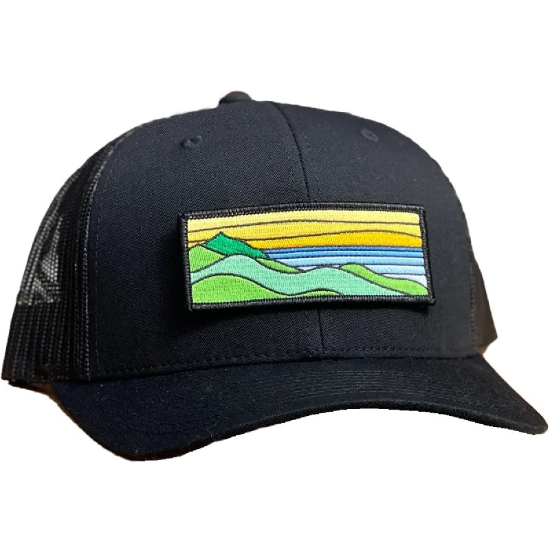 Fashionable Bucket Hats for WomenCurved Brim Trucker with Ridgecrest Patch