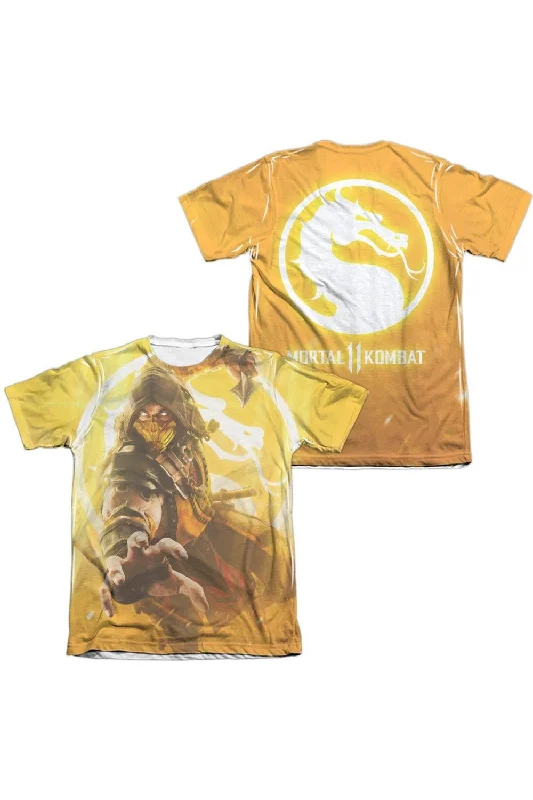 Casual Men's T-ShirtsMortal Kombat 11 Scorpion (Front/Back Print) Adult Poly/Cotton Short Sleeve Tee / T-Shirt Casual Men's T-ShirtsMortal Kombat 11 Scorpion (Front/Back Print) Adult Poly/Cotton Short Sleeve Tee / T-Shirt