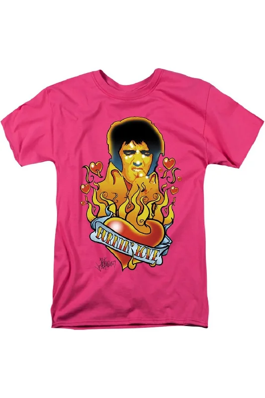 Men's Shirts with Bow TiesElvis Presley Burning Love Short Sleeve Adult Tee / T-Shirt Men's Shirts with Bow TiesElvis Presley Burning Love Short Sleeve Adult Tee / T-Shirt