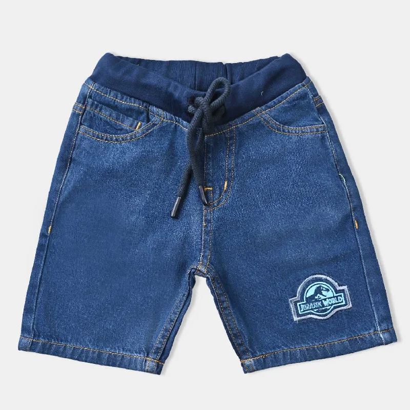 Men's Formal Trousers for BusinessBoys Denim rigid Short-Mid Blue