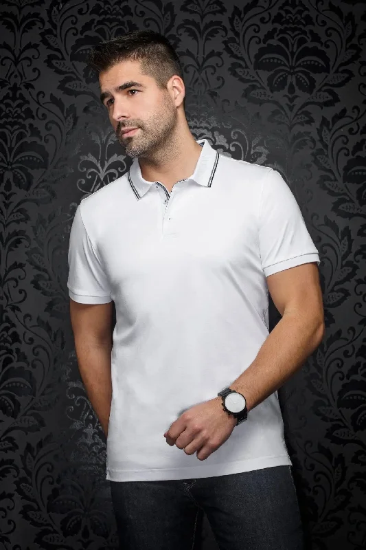 Men's Shirts with Button-Down PocketsAU NOIR | Polo | Dellario White