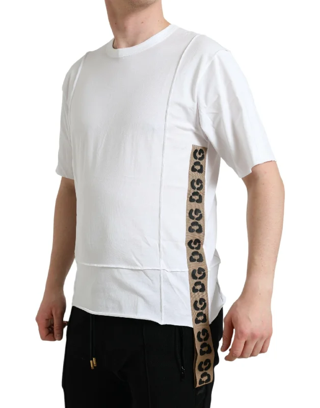 Men's Shirts with Cowl NecksDolce & Gabbana Logo Crew Neck Short Sleeves Men's T-shirt Men's Shirts with Cowl NecksDolce & Gabbana Logo Crew Neck Short Sleeves Men's T-shirt