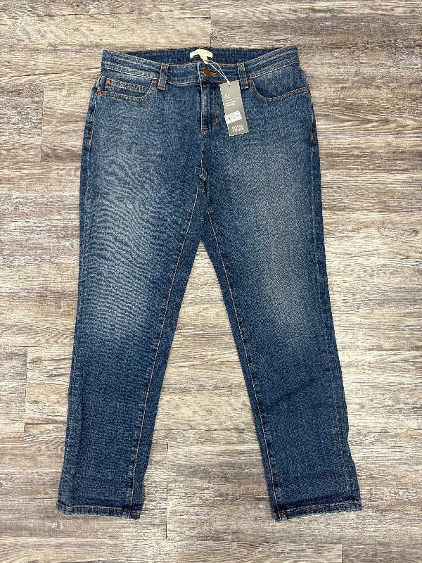 Casual Ripped Men's JeansJeans Straight By Eileen Fisher In Blue Denim, Size: 8p