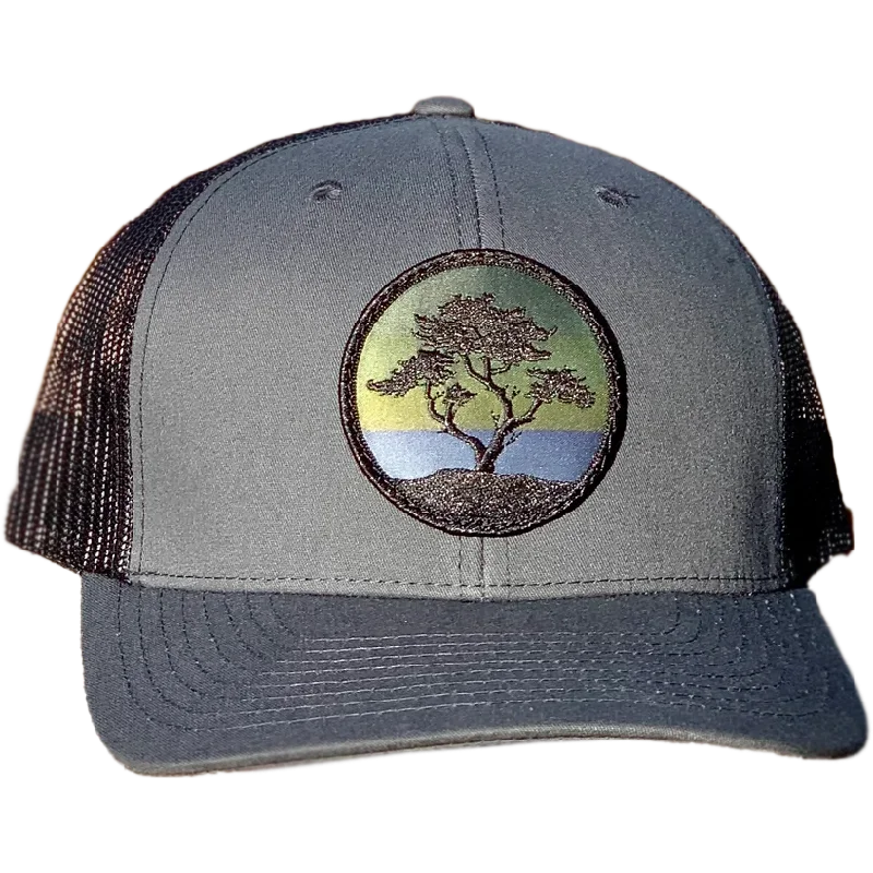 Casual Fedora Hats for MenCurved Brim Trucker w/ Blackout Cypress
