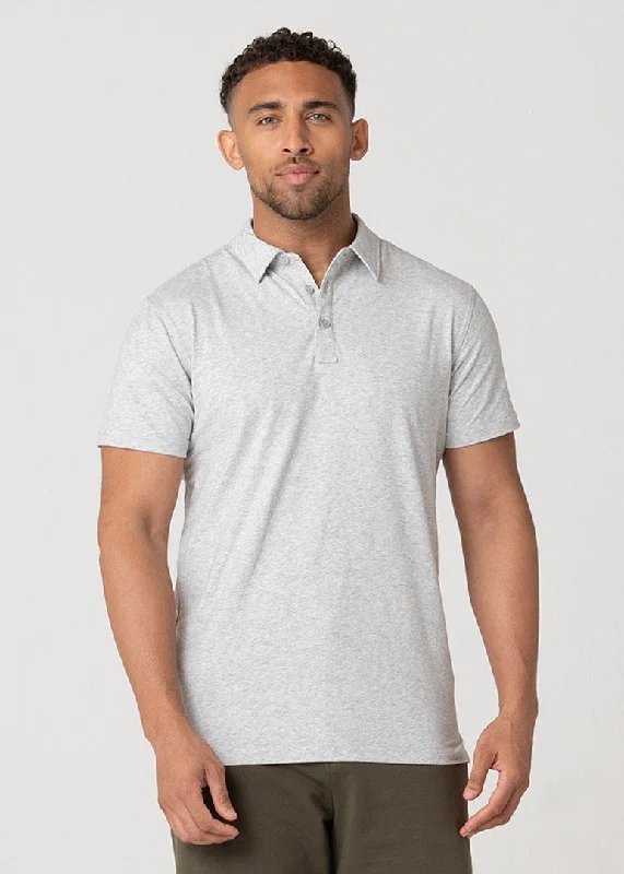 Men's Shirts with Mandarin CollarsAll-In Polo | Heather Grey