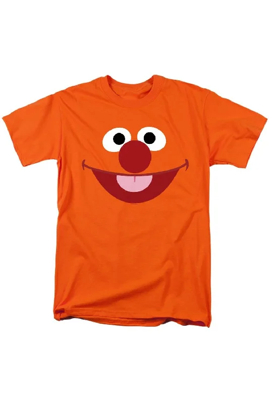 Men's Shirts with Mock NecksSesame Street Ernie Face Short Sleeve Adult Tee / T-Shirt Men's Shirts with Mock NecksSesame Street Ernie Face Short Sleeve Adult Tee / T-Shirt