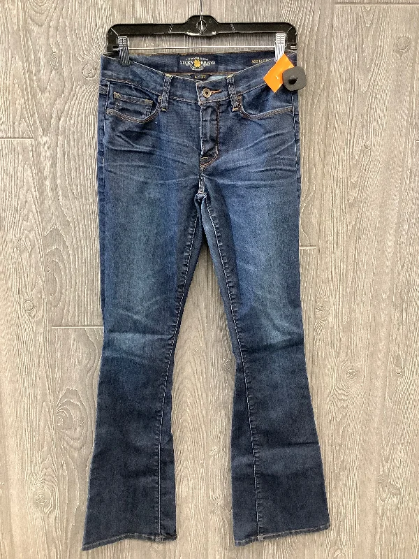 Men's Jeans with Embroidered LogosJeans Boot Cut By Lucky Brand In Blue, Size: 4