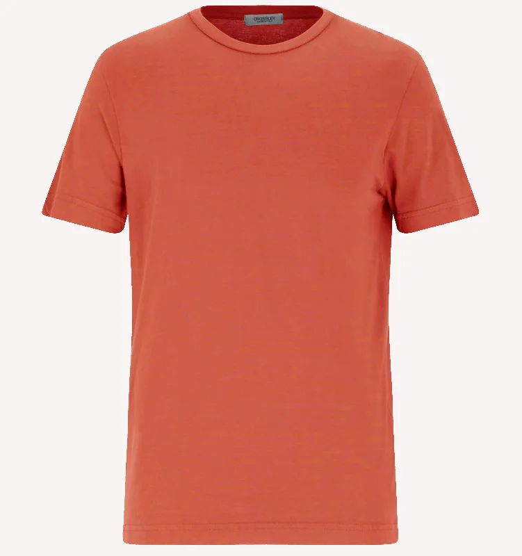 Men's Shirts with Surplice HemlinesCrossley T-Shirt in Coral