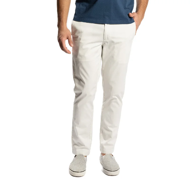 Men's Drawstring Pants for AdjustabilityLightweight Stretch Chinos Slim Fit - Stone