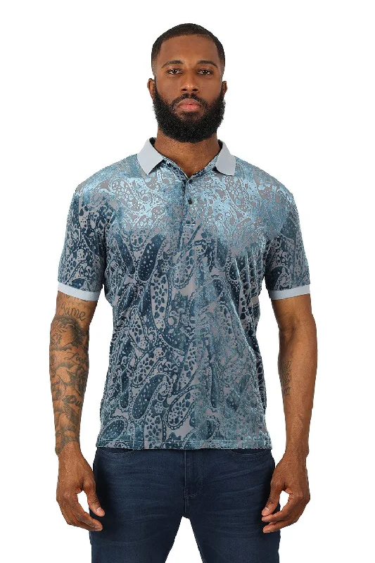 Men's Shirts with Drawstring WaistbandsPaisley Passion Polo Shirt