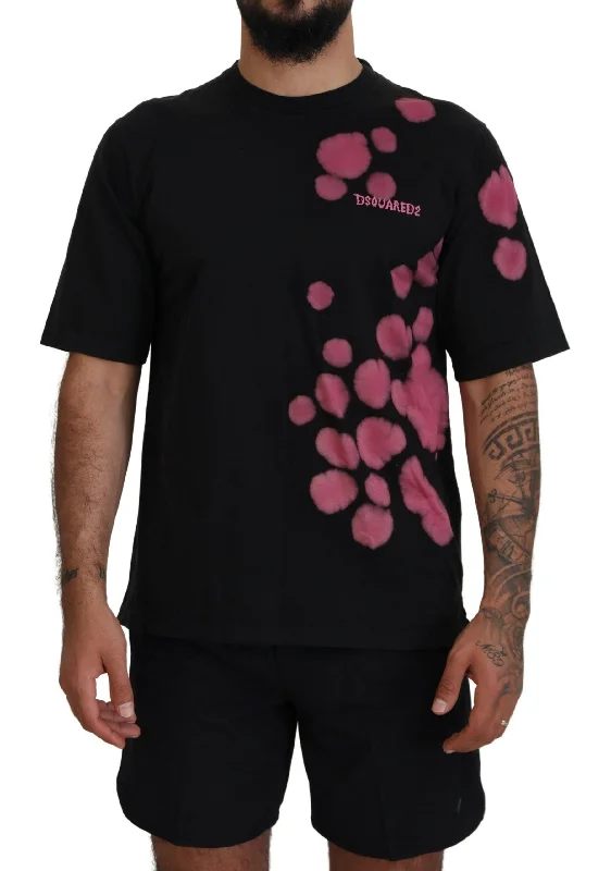 Men's Shirts with Raw-Edge HemlinesDsqua² pink Cotton Short Sleeves Crewneck Men's T-shirt Men's Shirts with Raw-Edge HemlinesDsqua² pink Cotton Short Sleeves Crewneck Men's T-shirt