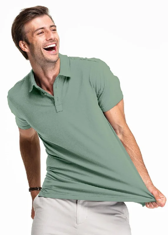 Men's Shirts with Hidden PocketsAll-In Polo | Sage