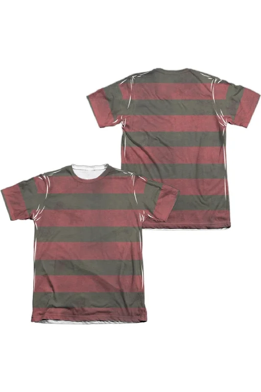 Men's Shirts with Adjustable HemlinesNightmare On Elm Street Freddy Sweater (Front/Back Print) Adult Poly/Cotton Short Sleeve Tee / T-Shirt Men's Shirts with Adjustable HemlinesNightmare On Elm Street Freddy Sweater (Front/Back Print) Adult Poly/Cotton Short Sleeve Tee / T-Shirt
