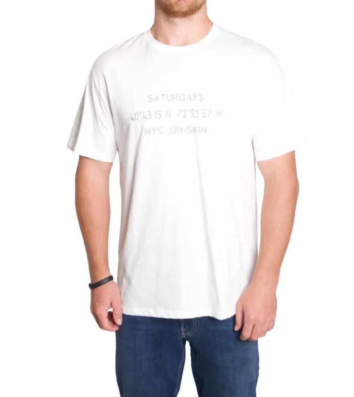 Men's Shirts with Wrinkle-Resistant FabricReverse Division Standard Tee In White