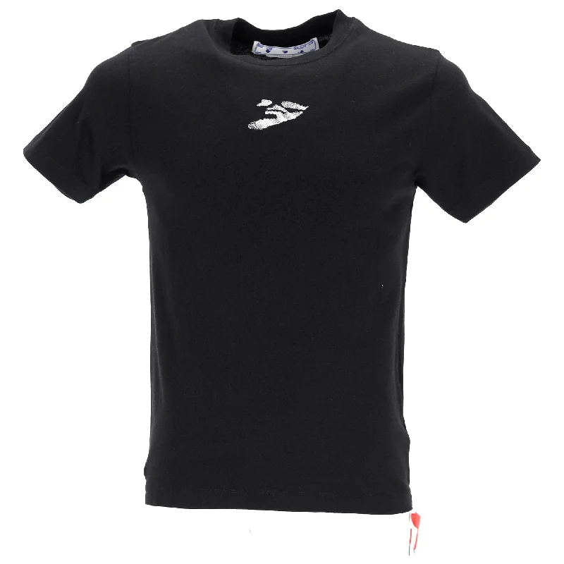 Men's Shirts with Wrinkle-Resistant FabricOff-White Black Cotton Logo T-Shirt