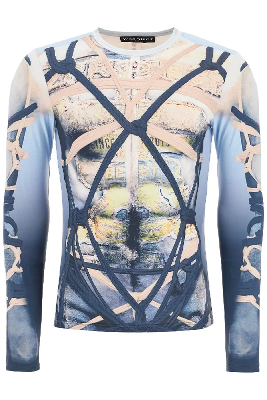 Men's Shirts for BoatingY Project Men's Bondage Print T-Shirt