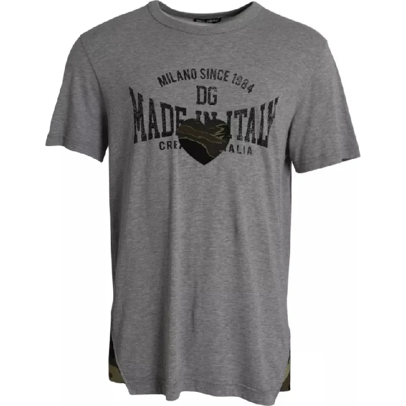 Men's Shirts with TiesDolce & Gabbana Graphic Print Cotton Round Neck Men's T-shirt Men's Shirts with TiesDolce & Gabbana Graphic Print Cotton Round Neck Men's T-shirt
